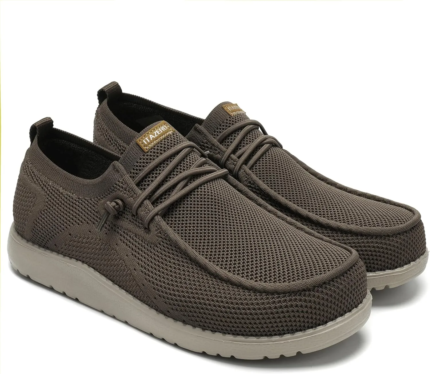 1TAZERO Wide-Shoes for Men-Slip on Walking-Loafers Casual-Shoes - Wide Width Comfortable Orthopedic Shoes for Men with Arch Support for Plantar Fasciitis