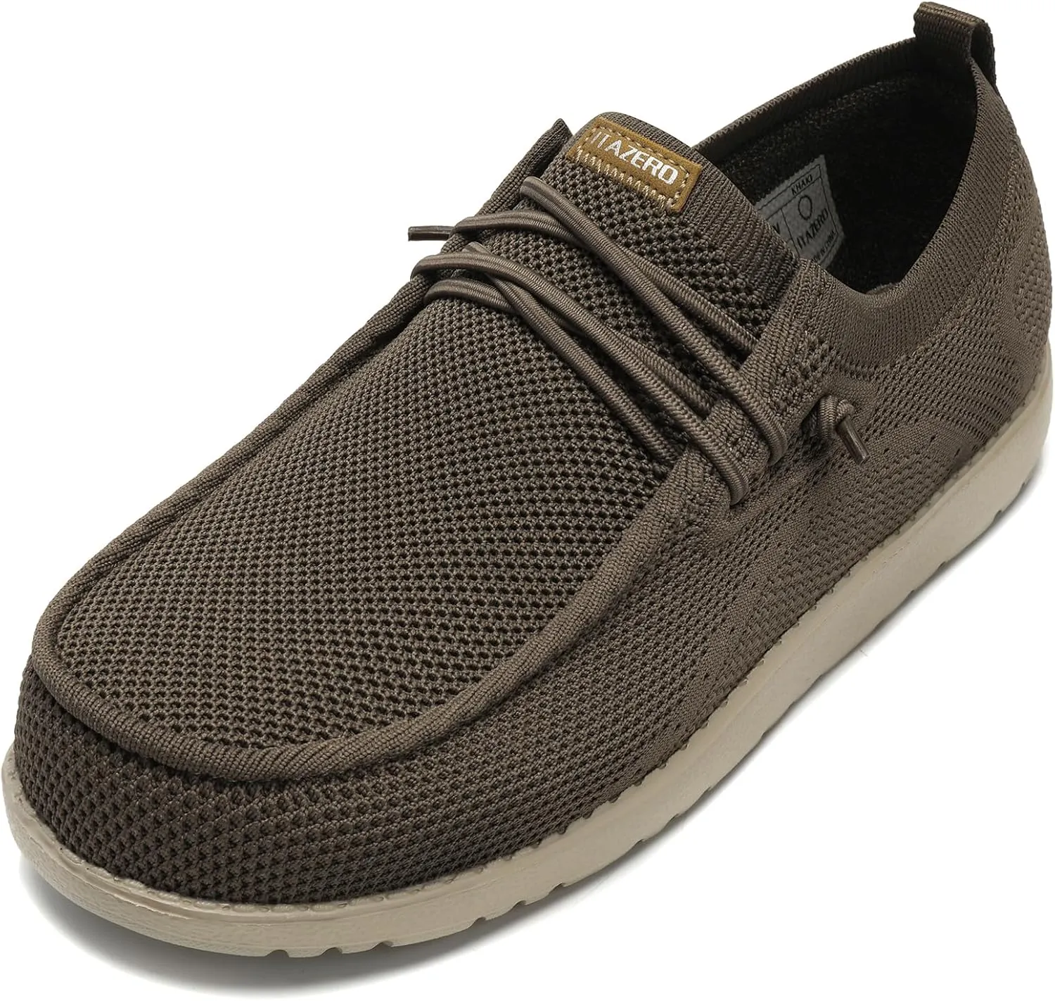 1TAZERO Wide-Shoes for Men-Slip on Walking-Loafers Casual-Shoes - Wide Width Comfortable Orthopedic Shoes for Men with Arch Support for Plantar Fasciitis