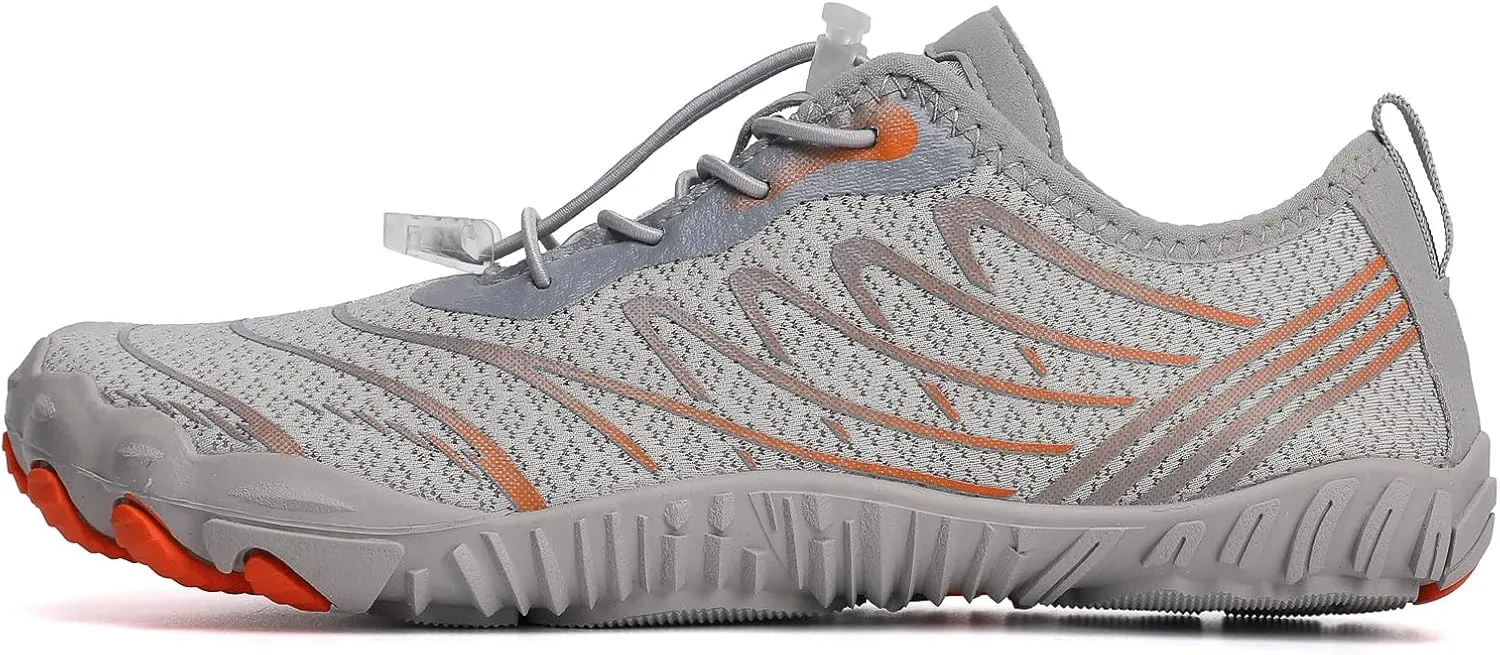 2025 Water Shoes Mens Womens Wide Toe Barefoot Shoes Breathable & Non-Slip Athletic Footwear Beach Swim Quick-Dry Aqua Socks Pool Shoes for Hiking Diving Walking