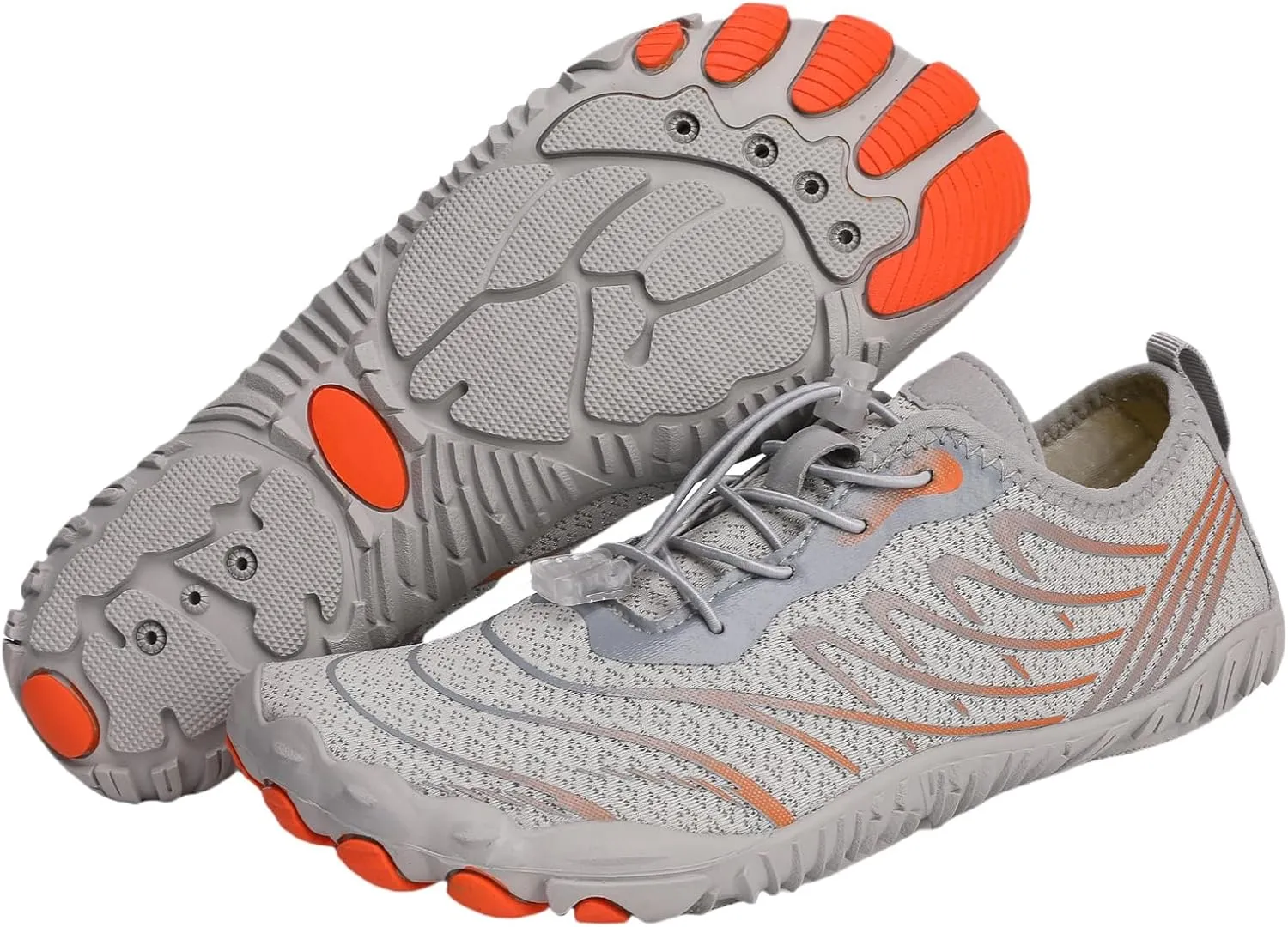 2025 Water Shoes Mens Womens Wide Toe Barefoot Shoes Breathable & Non-Slip Athletic Footwear Beach Swim Quick-Dry Aqua Socks Pool Shoes for Hiking Diving Walking