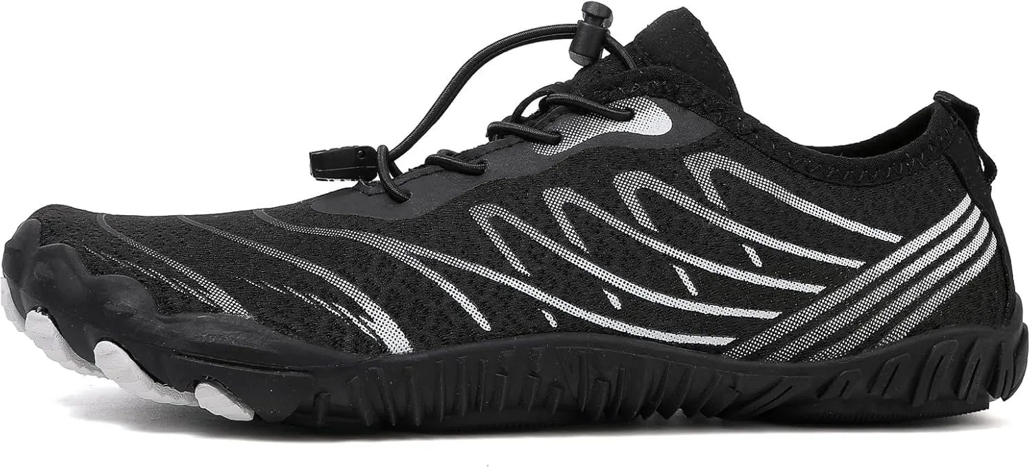 2025 Water Shoes Mens Womens Wide Toe Barefoot Shoes Breathable & Non-Slip Athletic Footwear Beach Swim Quick-Dry Aqua Socks Pool Shoes for Hiking Diving Walking