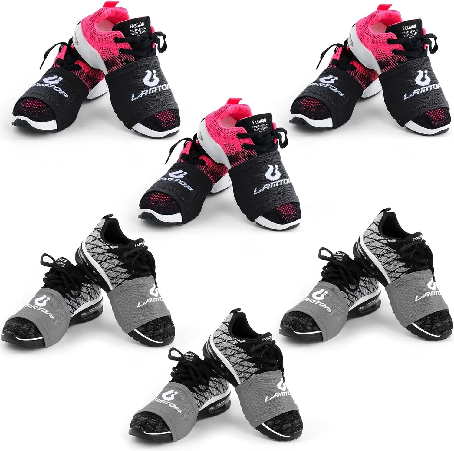6 Pairs Dance Shoe Socks on Smooth Floors Over Sneakers,Shoe Cover Dancing Shoe Sliders Dancers Turning Socks Protect Knees