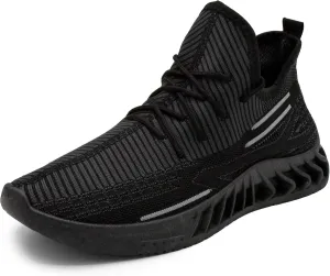 AKADEMIKS Men's Fit Knit Jogger Sneakers, Breathable Running Shoes for Athletic and Casual Wear