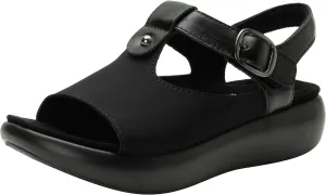 Alegria Betsie - Timeless Comfort, Arch Support - Womens Dream Fit Stretch Upper Slide Sandals, Full Coverage Open Toe Sling Back Strap Platform - Slip-Resistant Chunky Heel