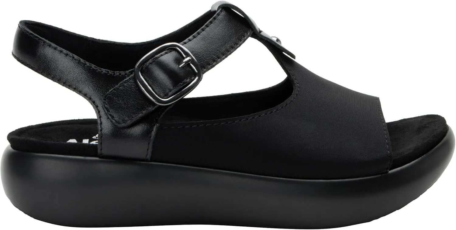 Alegria Betsie - Timeless Comfort, Arch Support - Womens Dream Fit Stretch Upper Slide Sandals, Full Coverage Open Toe Sling Back Strap Platform - Slip-Resistant Chunky Heel