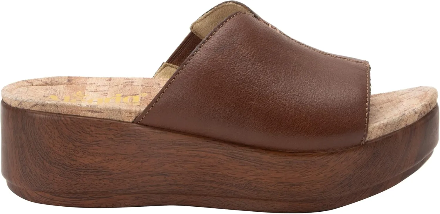 Alegria Triniti - Timeless Leather Platform Sandal - Comfort, Arch Support and Stylish Women's Sandal for Everyday Elegance - Slip-Resistant Wedge Slide