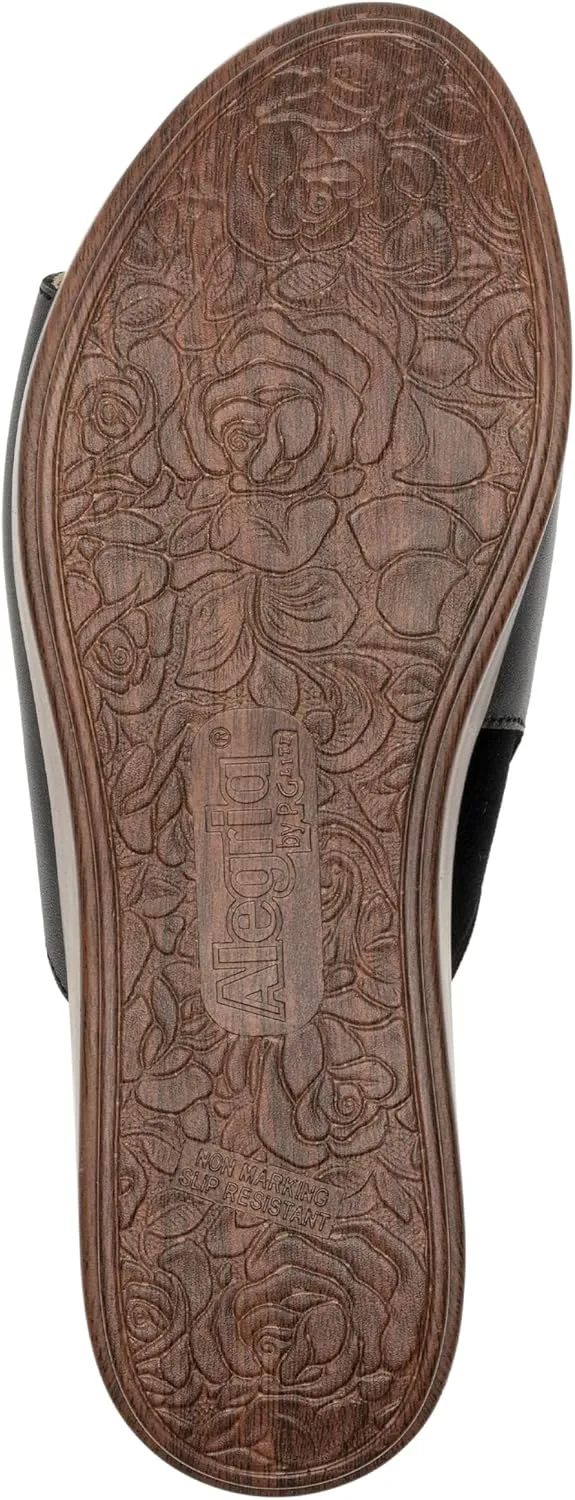 Alegria Triniti - Timeless Leather Platform Sandal - Comfort, Arch Support and Stylish Women's Sandal for Everyday Elegance - Slip-Resistant Wedge Slide
