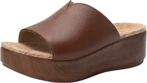 Alegria Triniti - Timeless Leather Platform Sandal - Comfort, Arch Support and Stylish Women's Sandal for Everyday Elegance - Slip-Resistant Wedge Slide