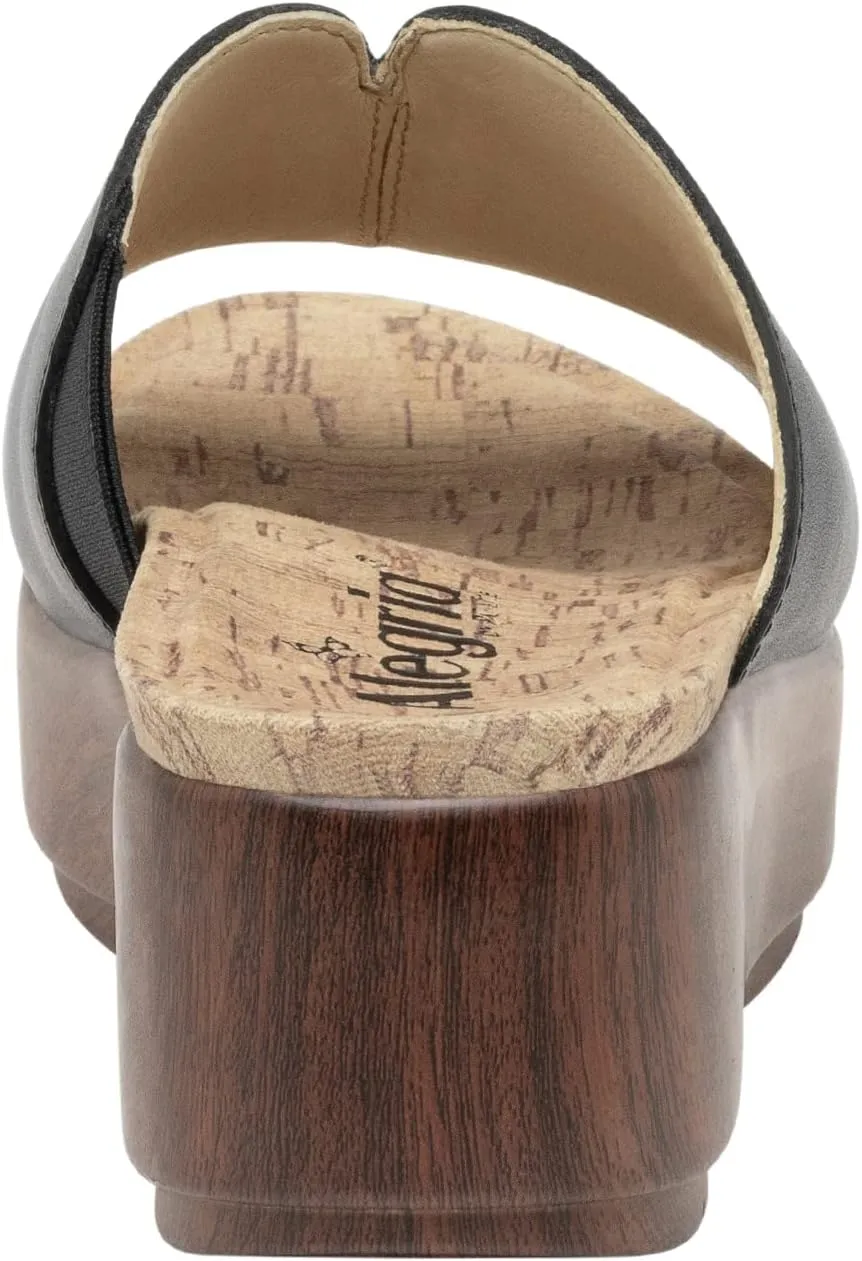 Alegria Triniti - Timeless Leather Platform Sandal - Comfort, Arch Support and Stylish Women's Sandal for Everyday Elegance - Slip-Resistant Wedge Slide