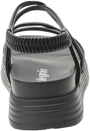 Alegria Women Audie Water Friendly Elastic Heel Strap Sandal Platform