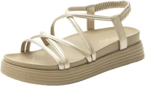 Alegria Women Audie Water Friendly Elastic Heel Strap Sandal Platform