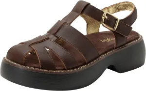 Alegria Women Ingrid Leather Platform Fisherman Sandal