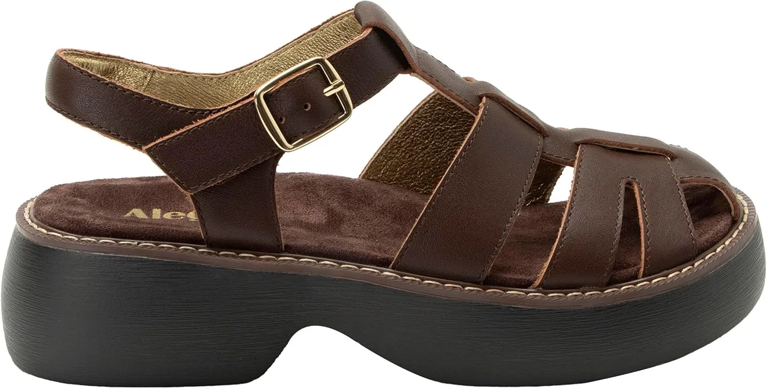 Alegria Women Ingrid Leather Platform Fisherman Sandal