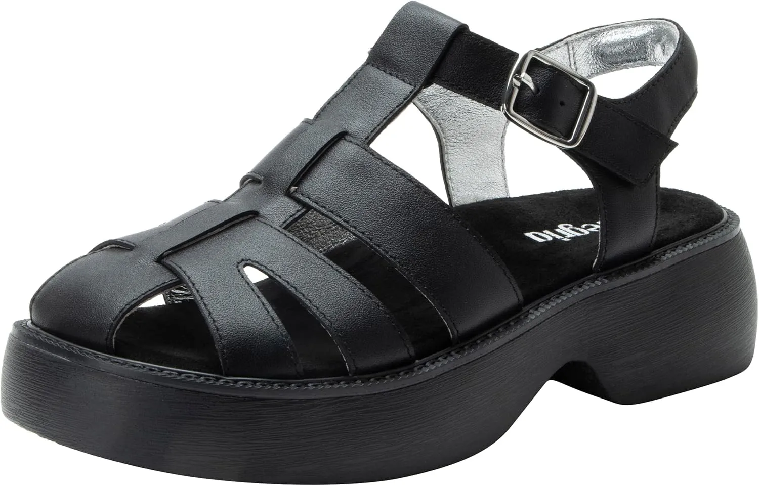 Alegria Women Ingrid Leather Platform Fisherman Sandal