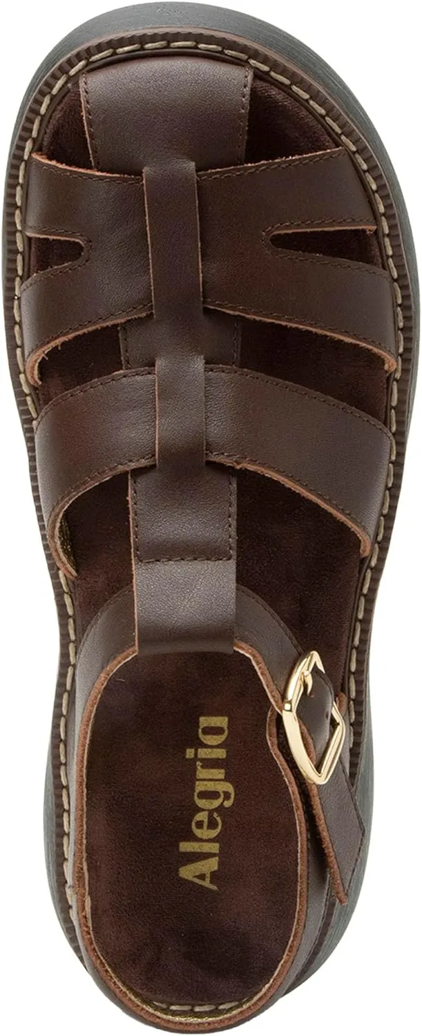 Alegria Women Ingrid Leather Platform Fisherman Sandal