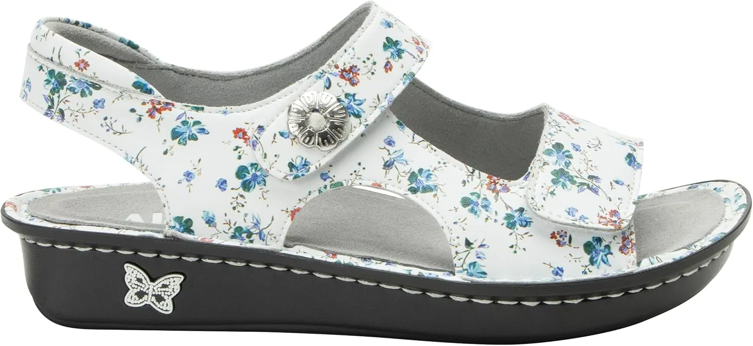 Alegria Women Vallie - Timeless Comfort, Arch Support and Travel Style - Women's Casual Sport Slide for Everyday Elegance - Lightweight Ankle Strap Leather Sandal