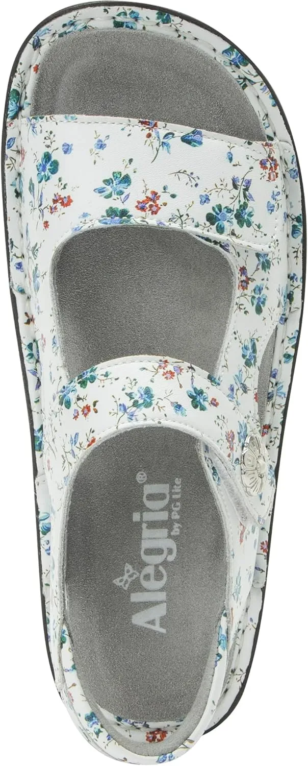 Alegria Women Vallie - Timeless Comfort, Arch Support and Travel Style - Women's Casual Sport Slide for Everyday Elegance - Lightweight Ankle Strap Leather Sandal