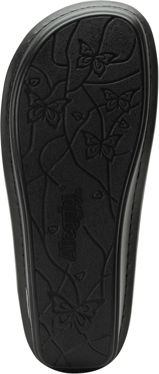 Alegria Women Vallie - Timeless Comfort, Arch Support and Travel Style - Women's Casual Sport Slide for Everyday Elegance - Lightweight Ankle Strap Leather Sandal