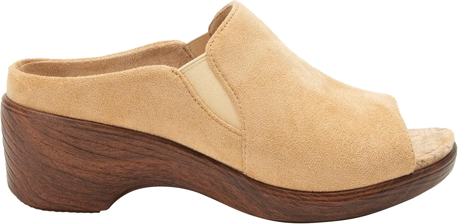 Alegria Womens Shilaine Wedge - Stylish and Versatile Open Back Heel for Endless Support - Enhanced Arch Slip Resistant Peep Toe Platform Sandal For Professionals