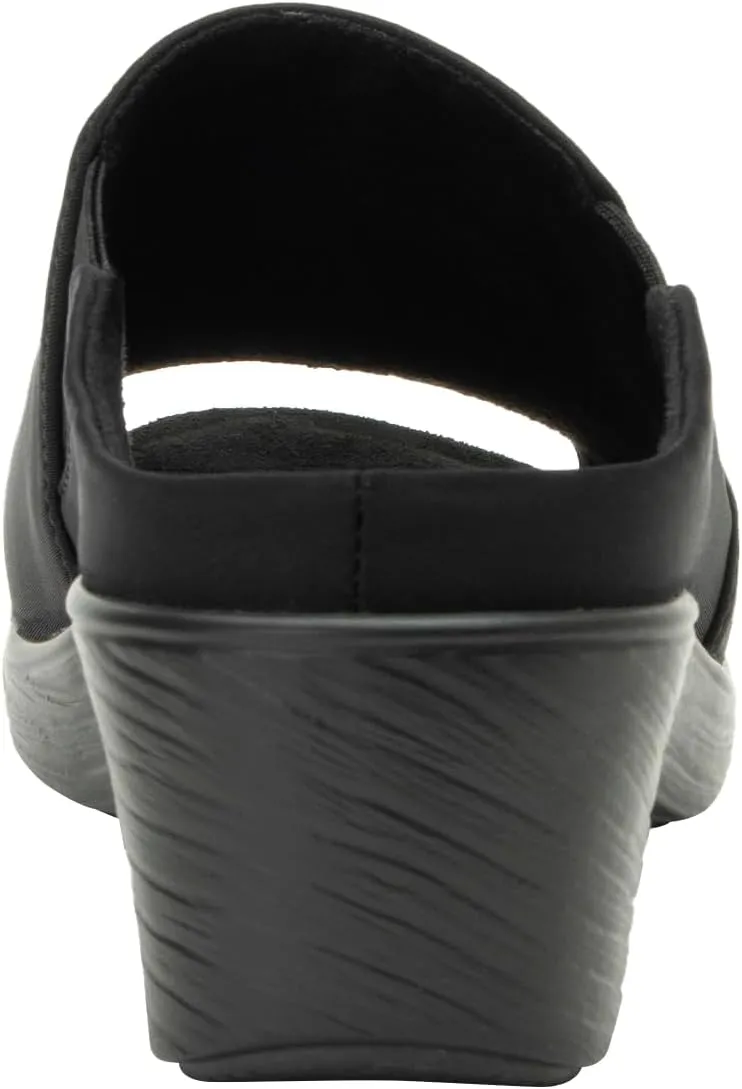 Alegria Womens Shilaine Wedge - Stylish and Versatile Open Back Heel for Endless Support - Enhanced Arch Slip Resistant Peep Toe Platform Sandal For Professionals