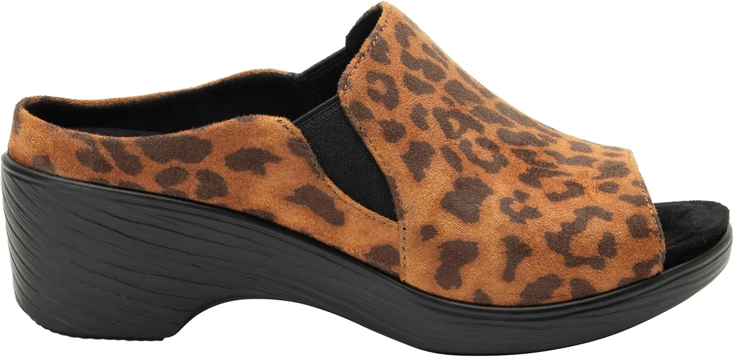 Alegria Womens Shilaine Wedge - Stylish and Versatile Open Back Heel for Endless Support - Enhanced Arch Slip Resistant Peep Toe Platform Sandal For Professionals