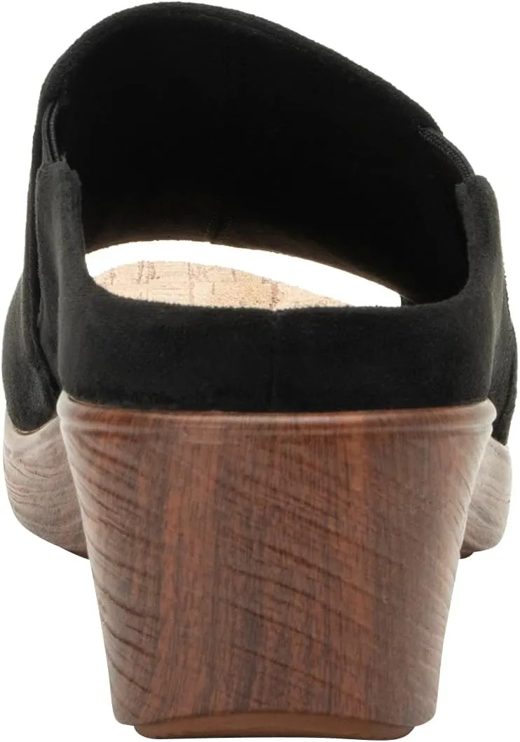 Alegria Womens Shilaine Wedge - Stylish and Versatile Open Back Heel for Endless Support - Enhanced Arch Slip Resistant Peep Toe Platform Sandal For Professionals