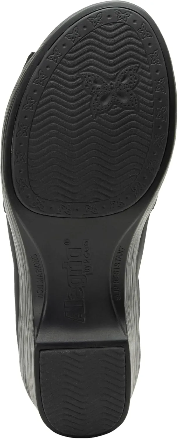 Alegria Womens Shilaine Wedge - Stylish and Versatile Open Back Heel for Endless Support - Enhanced Arch Slip Resistant Peep Toe Platform Sandal For Professionals