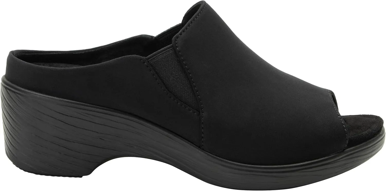 Alegria Womens Shilaine Wedge - Stylish and Versatile Open Back Heel for Endless Support - Enhanced Arch Slip Resistant Peep Toe Platform Sandal For Professionals