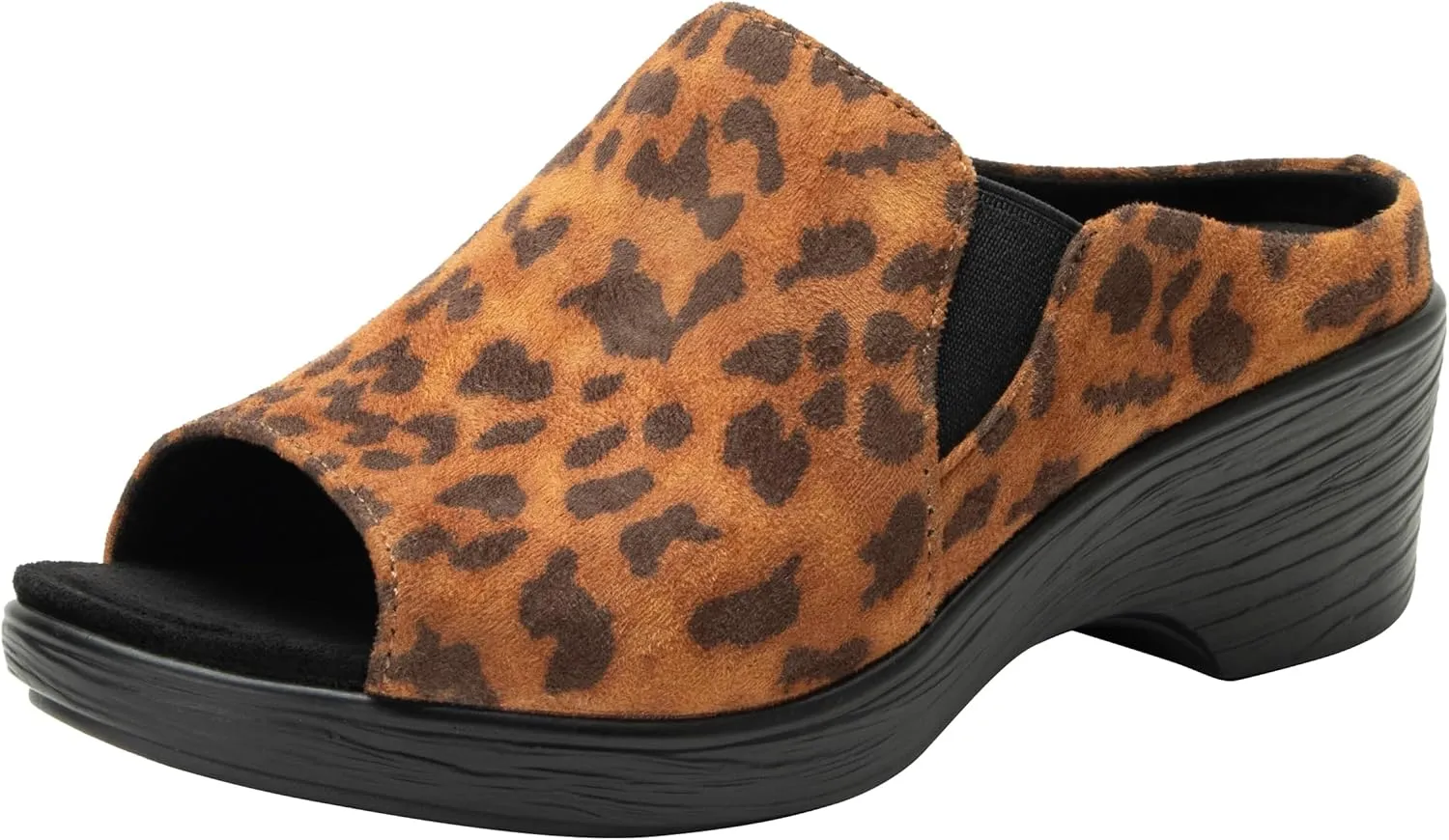 Alegria Womens Shilaine Wedge - Stylish and Versatile Open Back Heel for Endless Support - Enhanced Arch Slip Resistant Peep Toe Platform Sandal For Professionals
