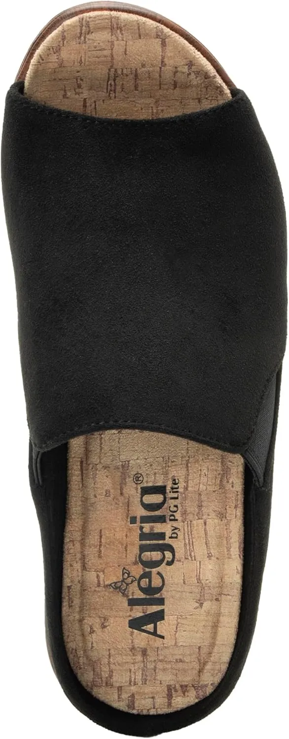 Alegria Womens Shilaine Wedge - Stylish and Versatile Open Back Heel for Endless Support - Enhanced Arch Slip Resistant Peep Toe Platform Sandal For Professionals