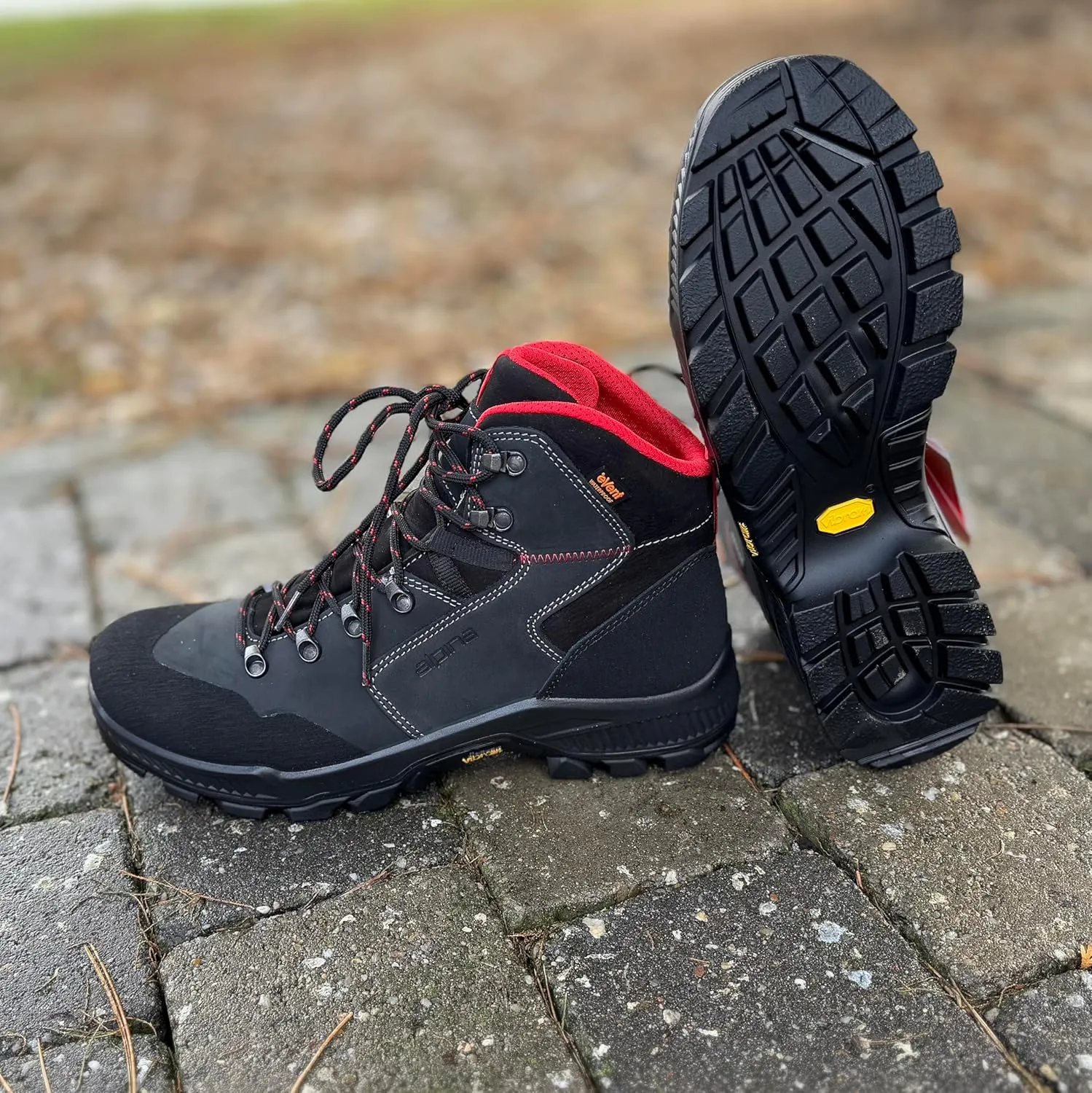 Alpina HELIOS Premium Men's Hiking Boots | Waterproof | Full Leather Trekking Shoes | Breathable eVent Membrane | Vibram | Made in Europe