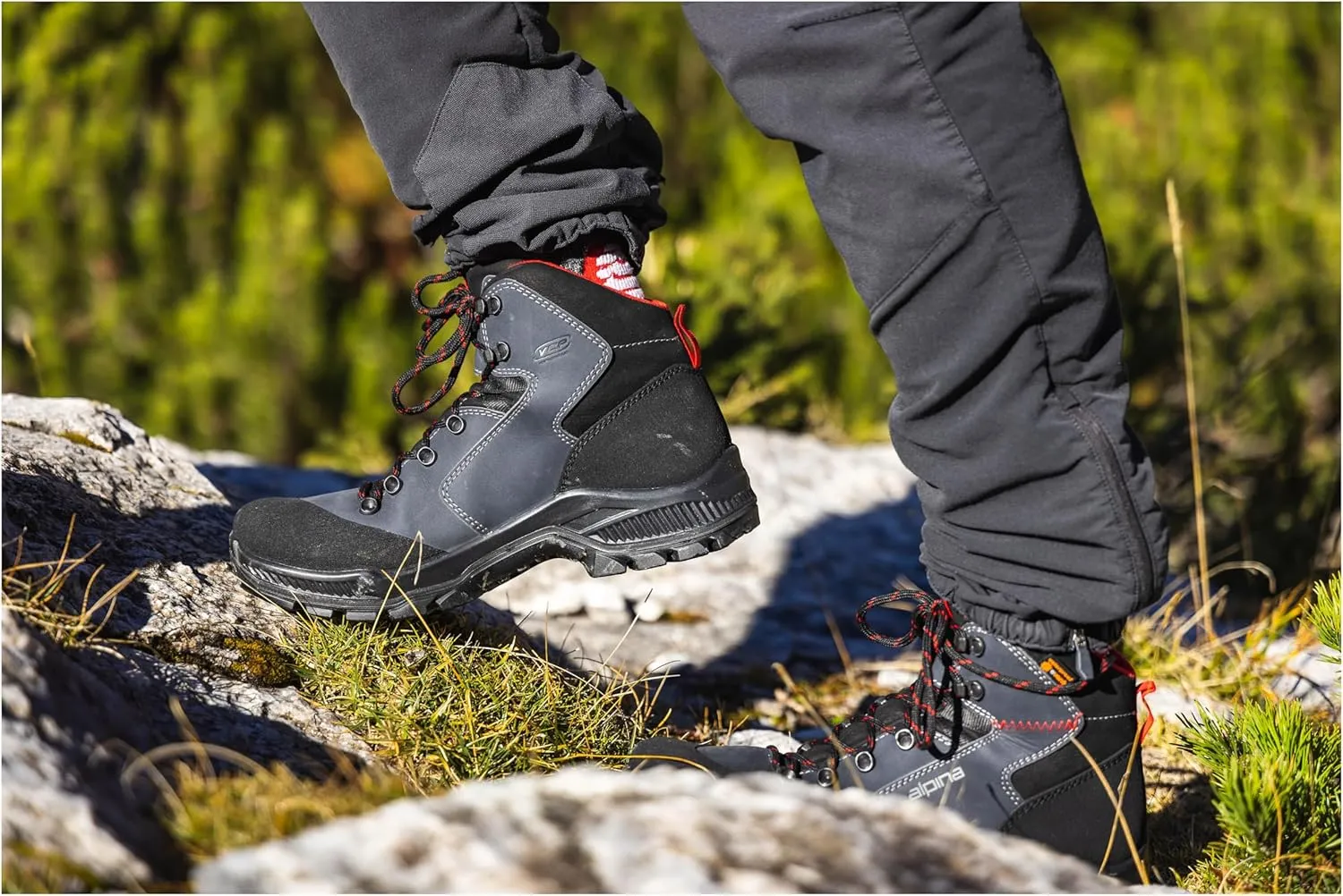 Alpina HELIOS Premium Men's Hiking Boots | Waterproof | Full Leather Trekking Shoes | Breathable eVent Membrane | Vibram | Made in Europe
