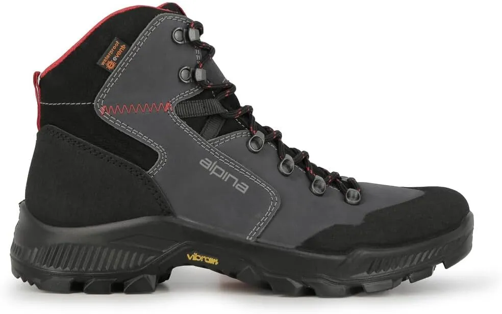 Alpina HELIOS Premium Men's Hiking Boots | Waterproof | Full Leather Trekking Shoes | Breathable eVent Membrane | Vibram | Made in Europe