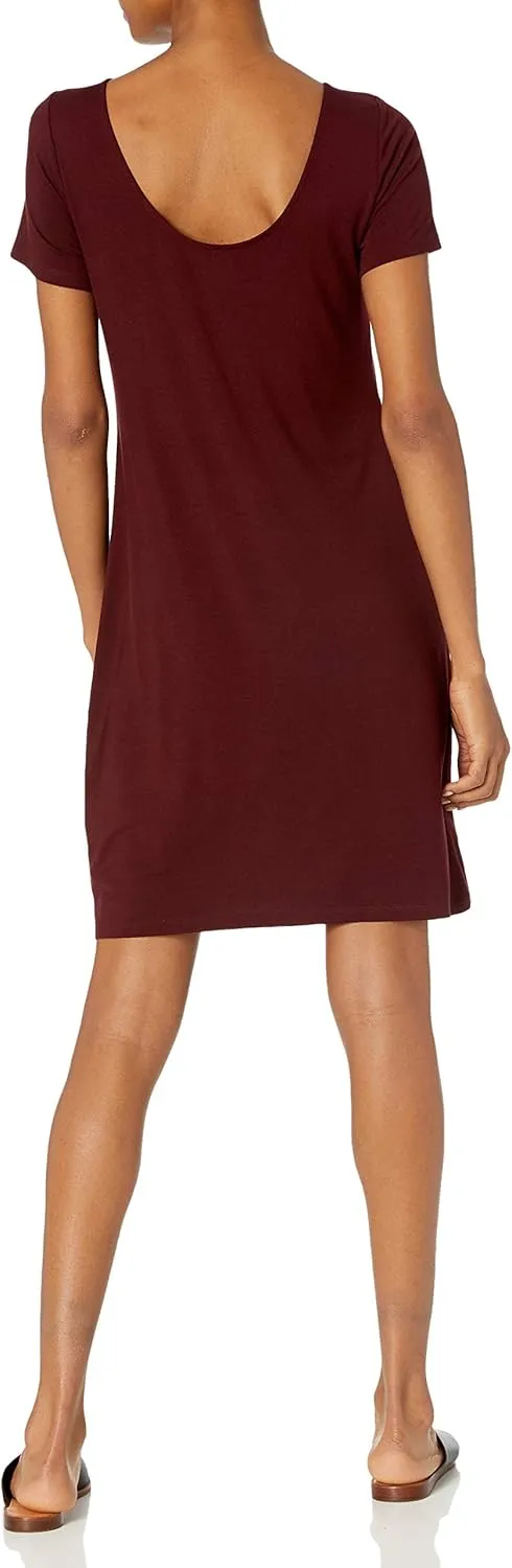 Amazon Essentials Women's Jersey Regular-Fit Ballet-Back t-Shirt Dress (Previously Daily Ritual)