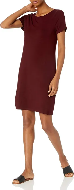 Amazon Essentials Women's Jersey Regular-Fit Ballet-Back t-Shirt Dress (Previously Daily Ritual)