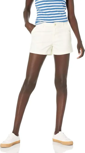 Amazon Essentials Women's Mid-Rise Slim-Fit 3.5 Inch Inseam Khaki Short