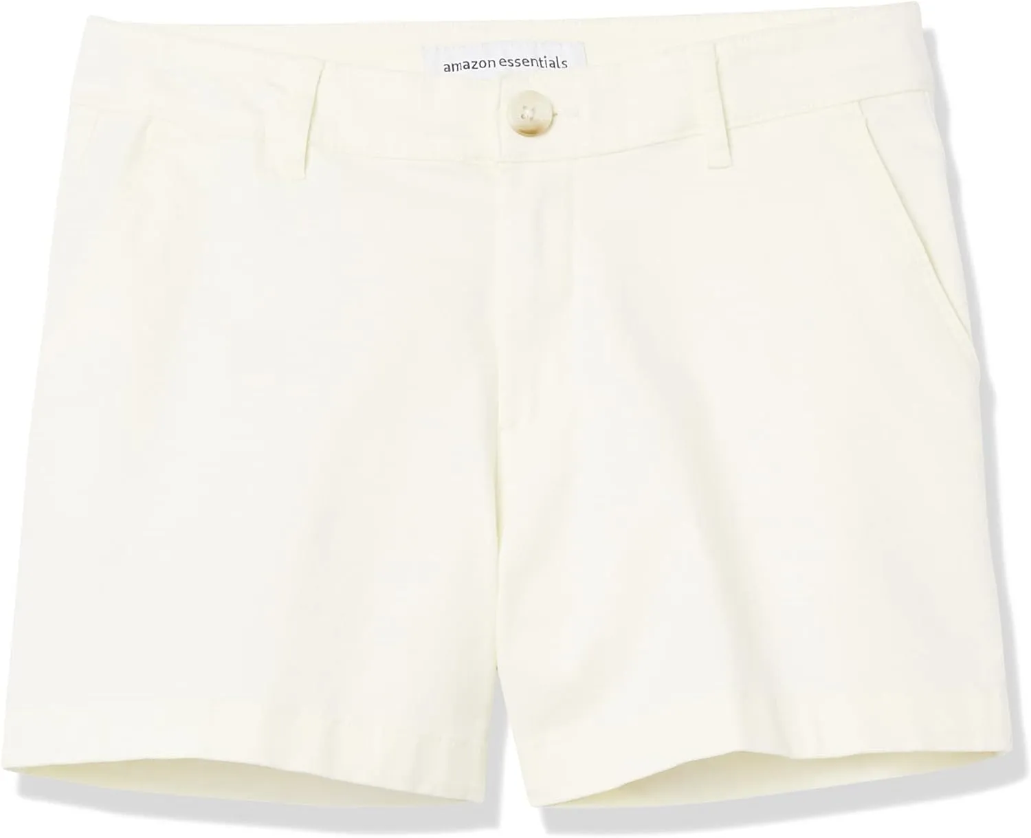 Amazon Essentials Women's Mid-Rise Slim-Fit 3.5 Inch Inseam Khaki Short