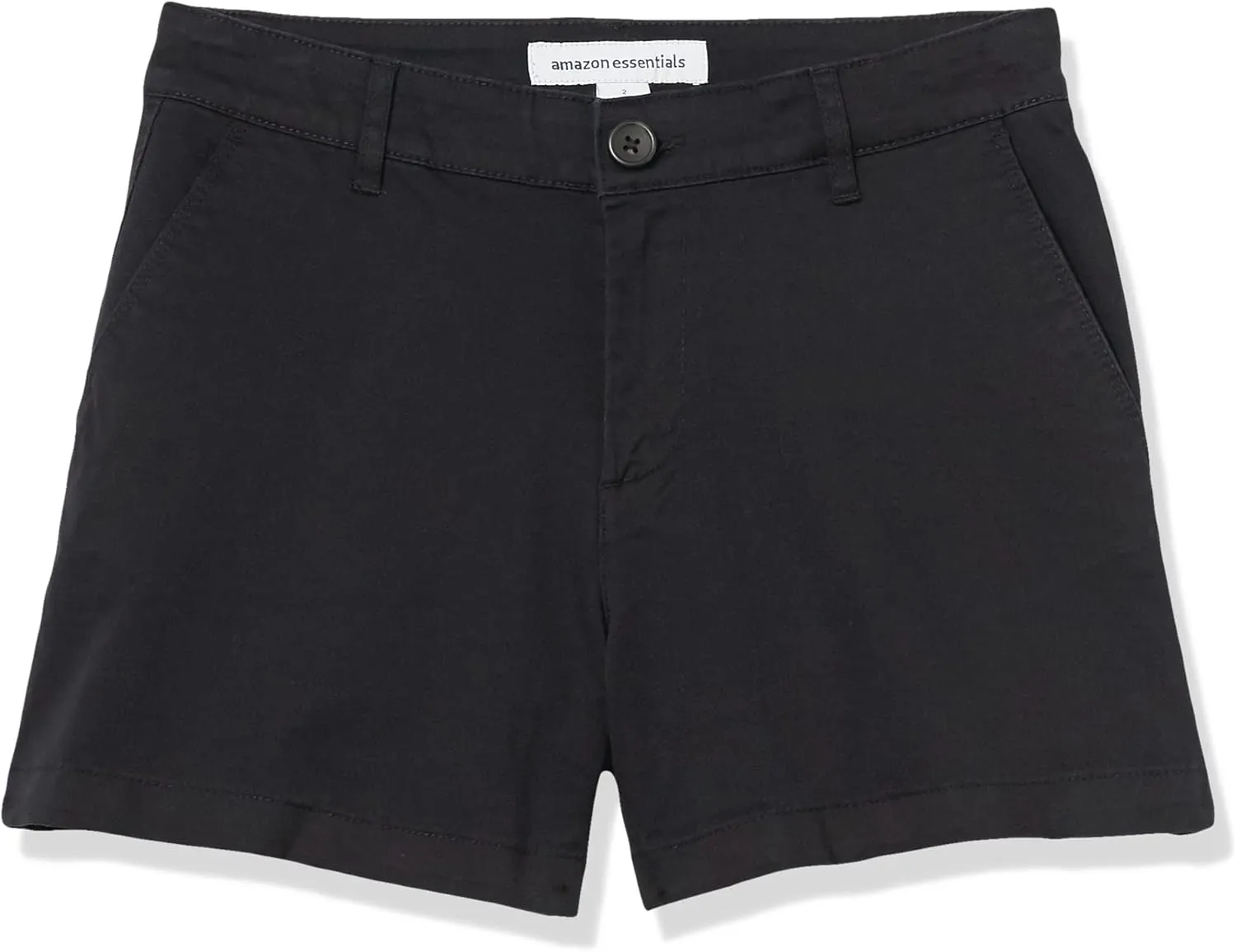 Amazon Essentials Women's Mid-Rise Slim-Fit 3.5 Inch Inseam Khaki Short