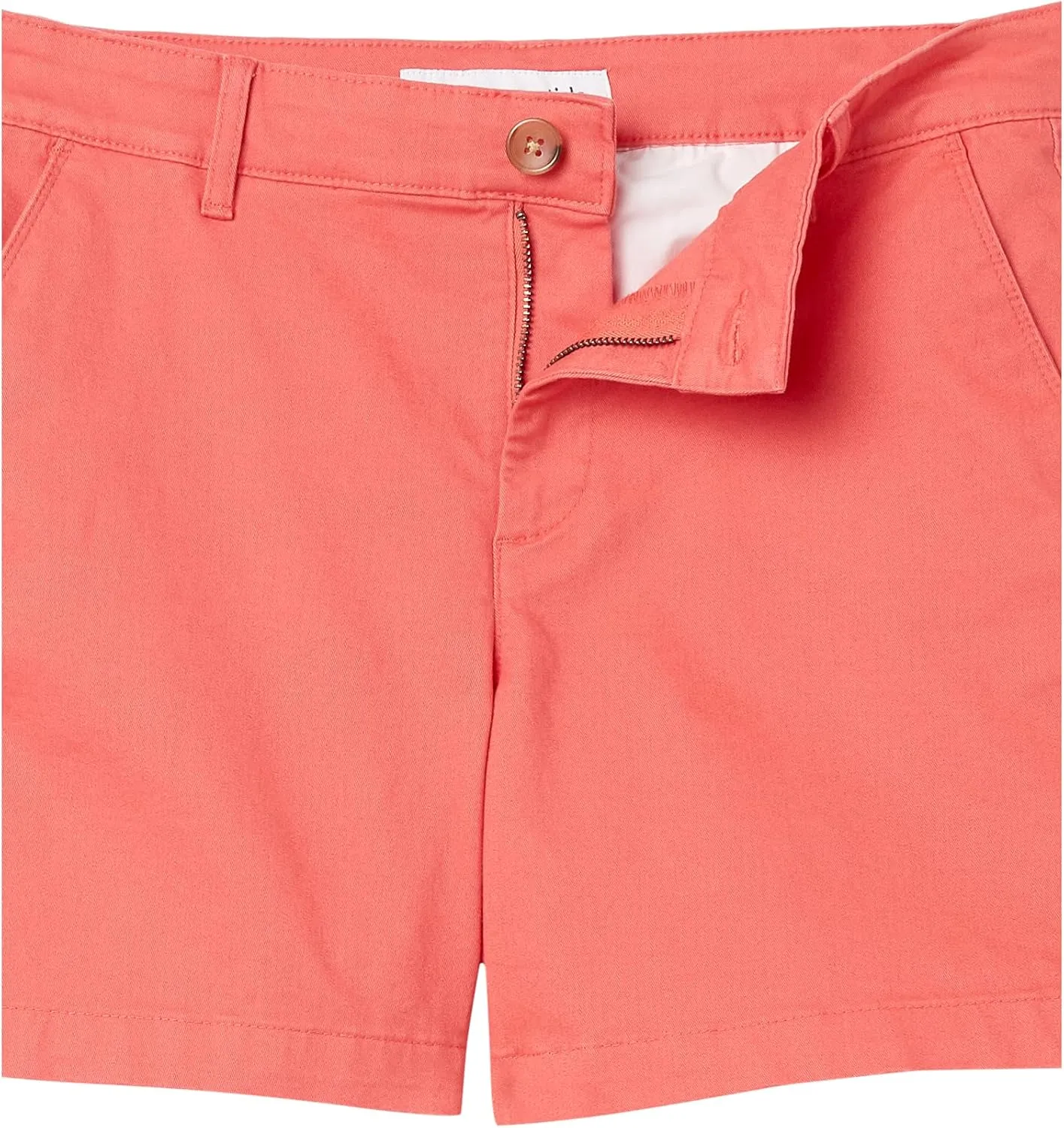 Amazon Essentials Women's Mid-Rise Slim-Fit 5 Inch Inseam Khaki Short (Available in Straight and Curvy Fits)
