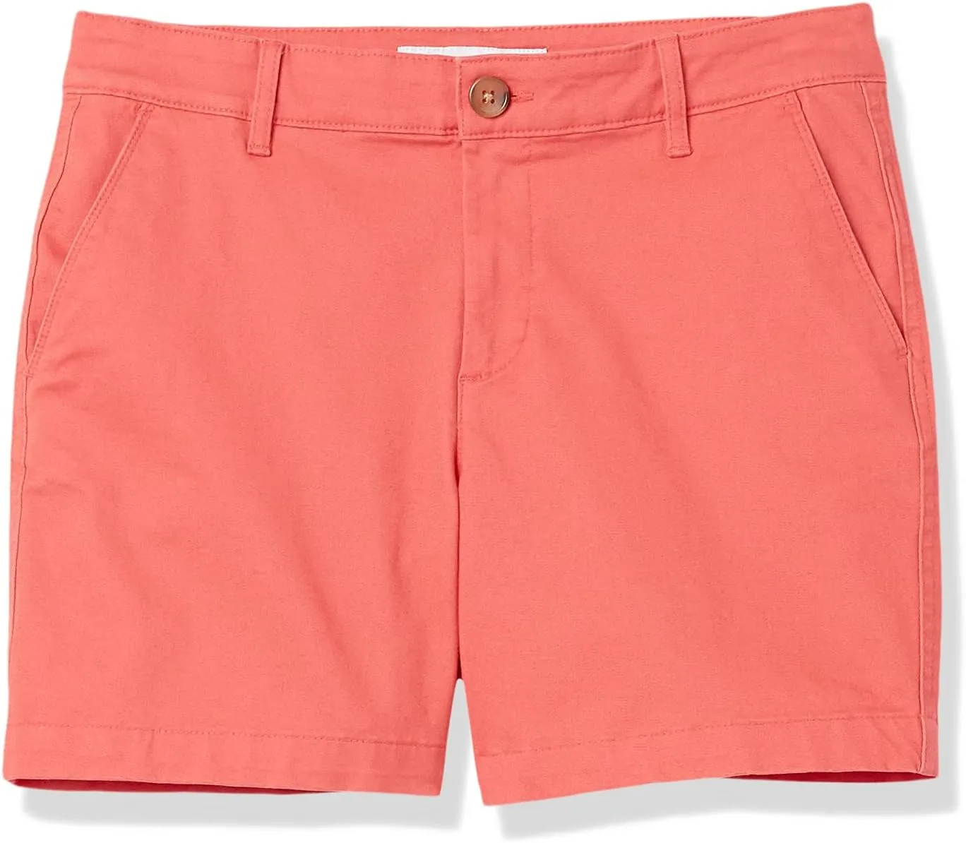 Amazon Essentials Women's Mid-Rise Slim-Fit 5 Inch Inseam Khaki Short (Available in Straight and Curvy Fits)