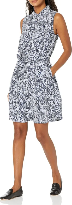 Amazon Essentials Women's Sleeveless Relaxed-Fit Woven Shirt Dress