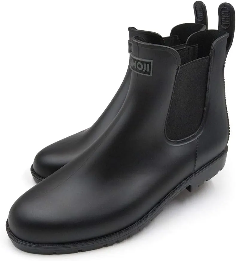 Amoji Unisex Ankle Chelsea Rain Short Rubber Boots 919