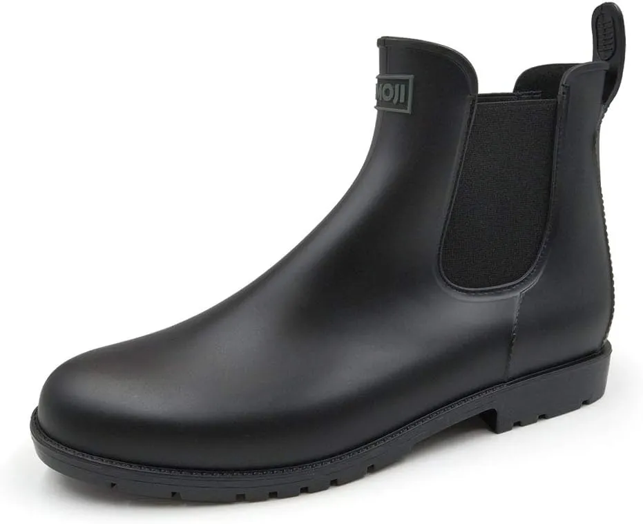 Amoji Unisex Ankle Chelsea Rain Short Rubber Boots 919