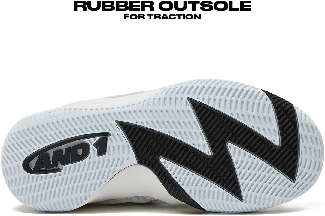 AND1 Boys & Girls Basketball Shoes, Cool Kids Basketball Sneakers, Size Little Kid 11 to Big Kid 7 Mid or High Top Sneakers for Boys