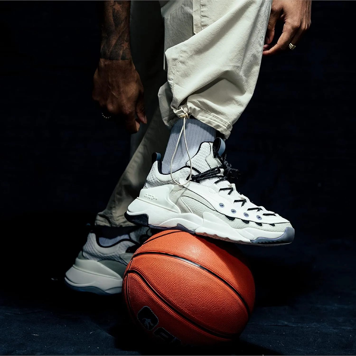 AND1 Marauder Men’s Basketball Shoes, Casual Low Top Basketball Sneakers, Sizes 7 to 15, Black, White, Red and Grey