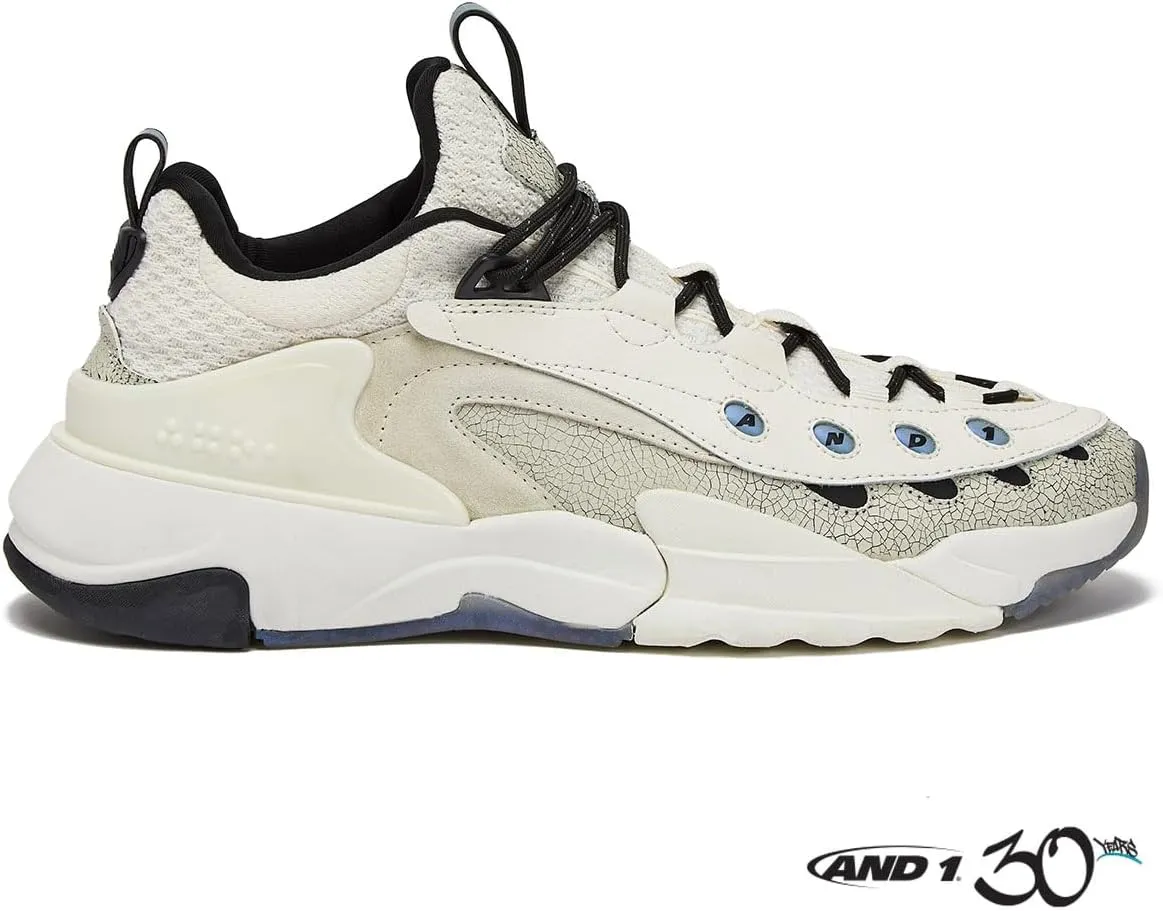 AND1 Marauder Men’s Basketball Shoes, Casual Low Top Basketball Sneakers, Sizes 7 to 15, Black, White, Red and Grey
