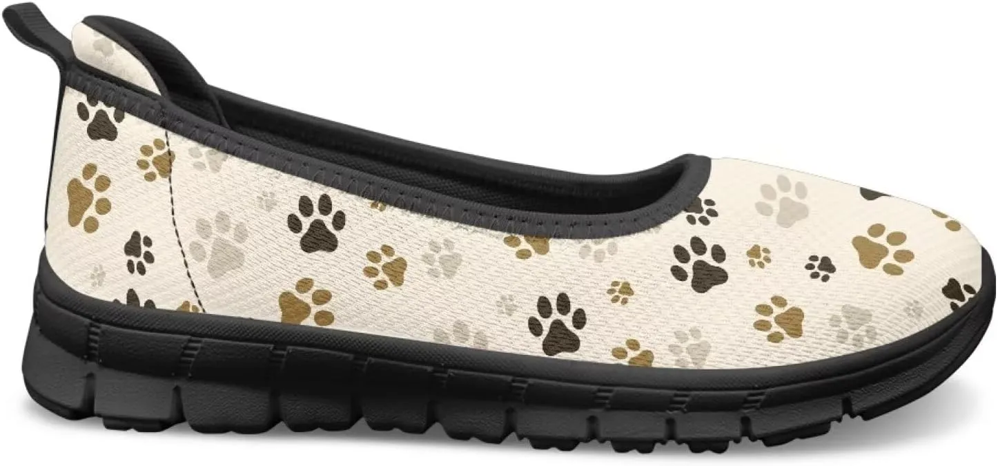 Art Pattern Travel Shoes for Women Slip On Casual Flying Mesh Loafers Lightweight Comfort Outdoor Fashion Sneaker for Ladies US Size 6-11