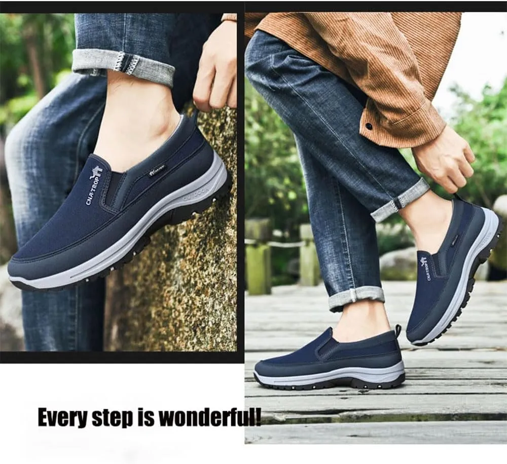 Auguscare Shoes Men, Men's Arch Support Espadrilles, Outdoor Leisure Non-Slip Orthopedic Sports Shoes Flat Walking Shoes