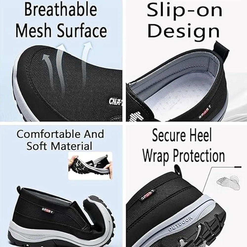 Auguscare Shoes Men, Men's Arch Support Espadrilles, Outdoor Leisure Non-Slip Orthopedic Sports Shoes Flat Walking Shoes