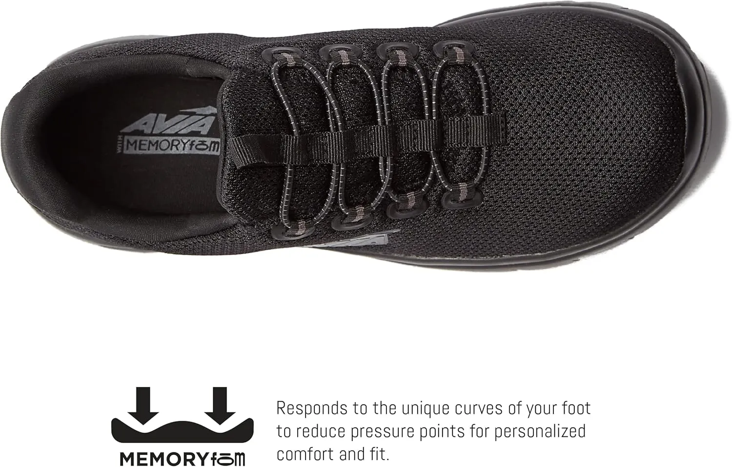 Avia Junction Women’s Slip On Sneakers - Comfortable, Breathable No Laces Shoes for Women with Memory Foam
